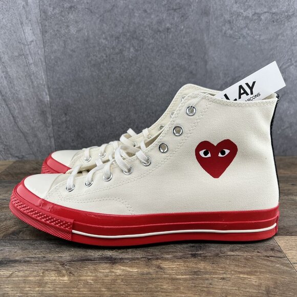 Converse Chuck Taylor All Star 70 High Comme Des Garcons Sz 10 Mens Pristine Red - Picture 4 of 9